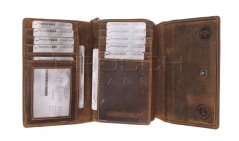 Kožená peněženka Greenburry 1607-RFID-25 hnědá