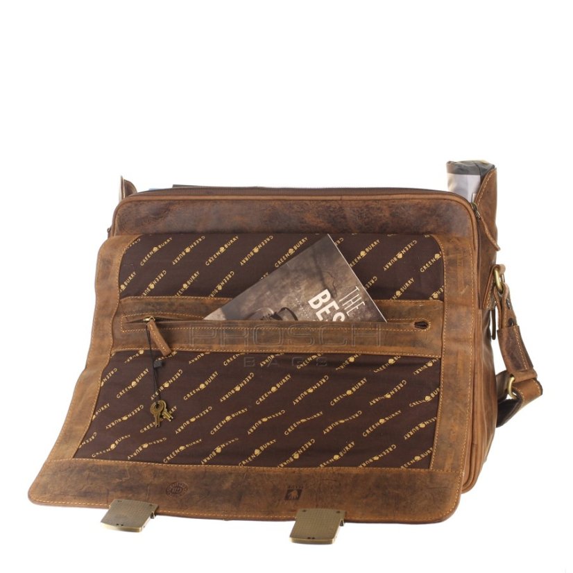 Kožená taška na notebook Greenburry XXL 1728-25