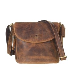 Kožená kabelka Greenburry 1727-25 hnědá