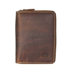 Kožená peněženka zip Greenburry  821A-25  hnědá