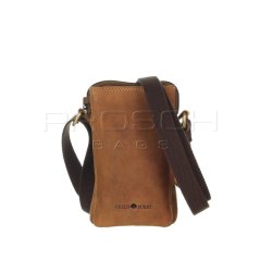 Kožená taška nejen na mobil Greenburry 1553-25 hně