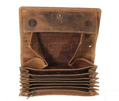 Kožená kasírka Greenburry1785-ES-25 hnědá