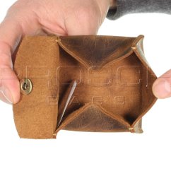 Kožená peněženka na mince Greenburry 1809-25 hnědá