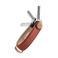 Klíčenka Orbitkey 2.0 Waxed Canvas Brick Red