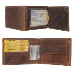 Pánská kožená peněženka Greenburry 1705B-25 hnědá