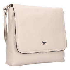Kožená crossbody kabelka Lagen LG-046 béžová