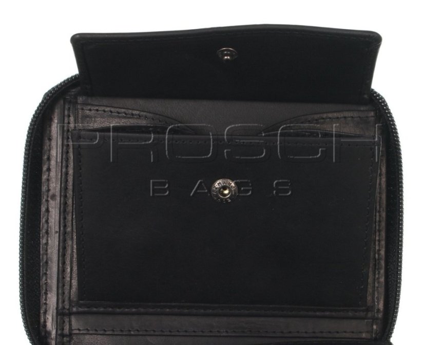 Kožená peněženka na zip Greenburry 1126-20 Black