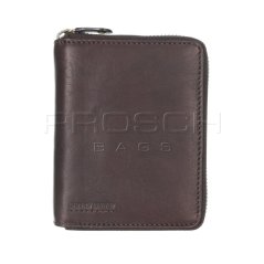 Kožená peněženka na zip Greenburry 681-22 Tobacco