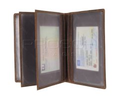 Kožená dokladovka Greenburry 328B-Pstruh-25 hnědá