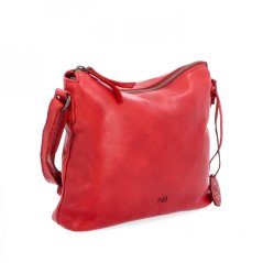 Kožená crossbody kabelka N. Bolger NB 2400 CV červ