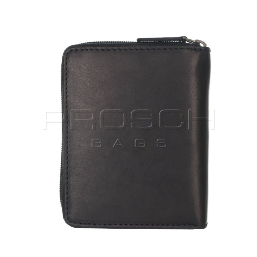 Kožená peněženka na zip Greenburry 1126-20 Black