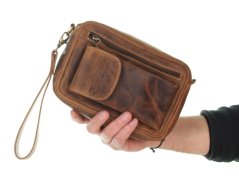 Kožená etue Greenburry 1732-25 hnědá