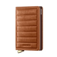 Premium Slimwallet Secrid Emboss Lines Cognac