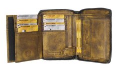 Kožená peněženka na zip Greenburry 2153-45