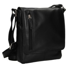 Pánská kožená crossbody taška Lagen 7076 černá