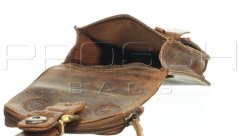 Kožená kapsa na opasek Greenburry 326M-25 hnědá