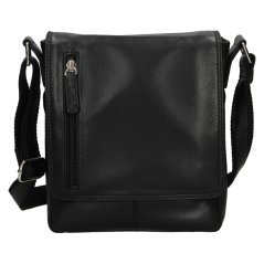 Pánská kožená crossbody taška Lagen 7076 černá