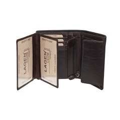 Pánská kožená peněženka LAGEN V-28/T tmavě hnědá