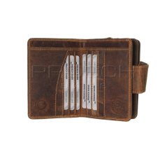 Kožená peněženka Greenburry zámek 1704-25 hnědá