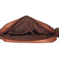 Kožená taška Greenburry Revolver 2917-24 Cognac